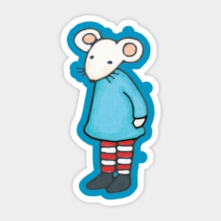 Sweet Girl Mouse Sticker